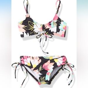 Kanu Surf Girls' Willow V-Neck Bikini Beach Sport 2-Piece Swimsuit Girl 8 NWT